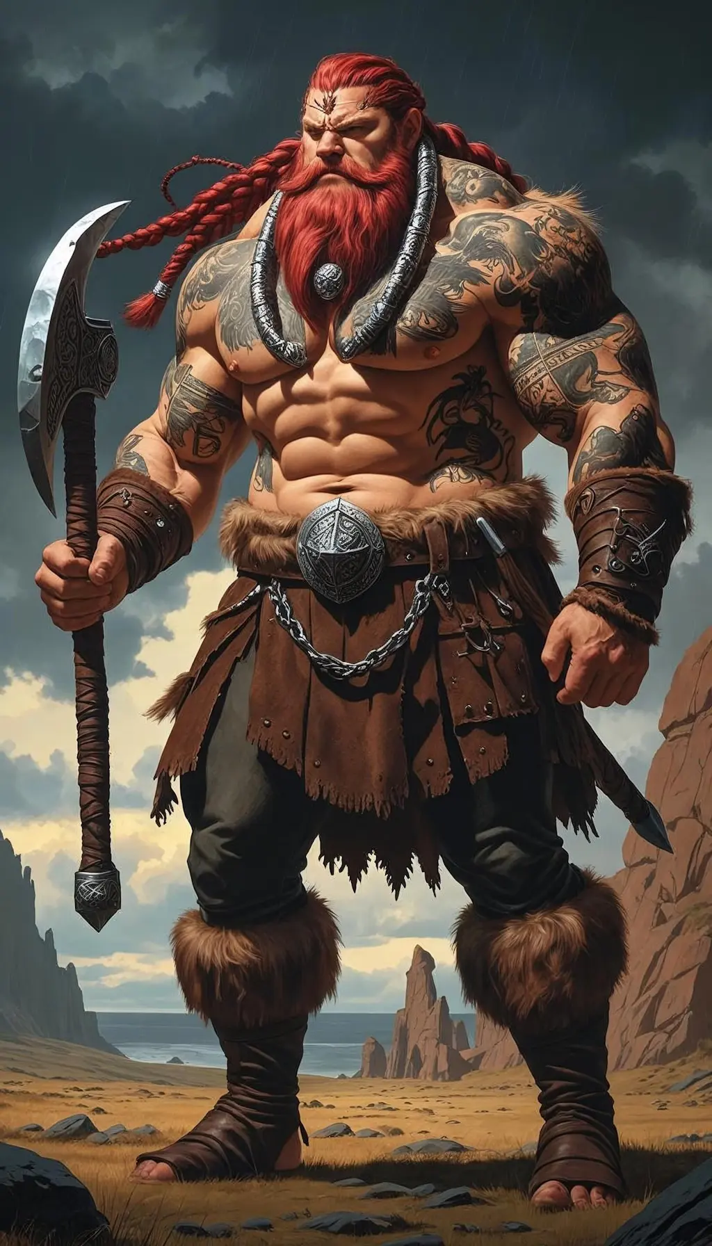 Harald, général de guerre d' Hakon dans la nuit du ragnarok