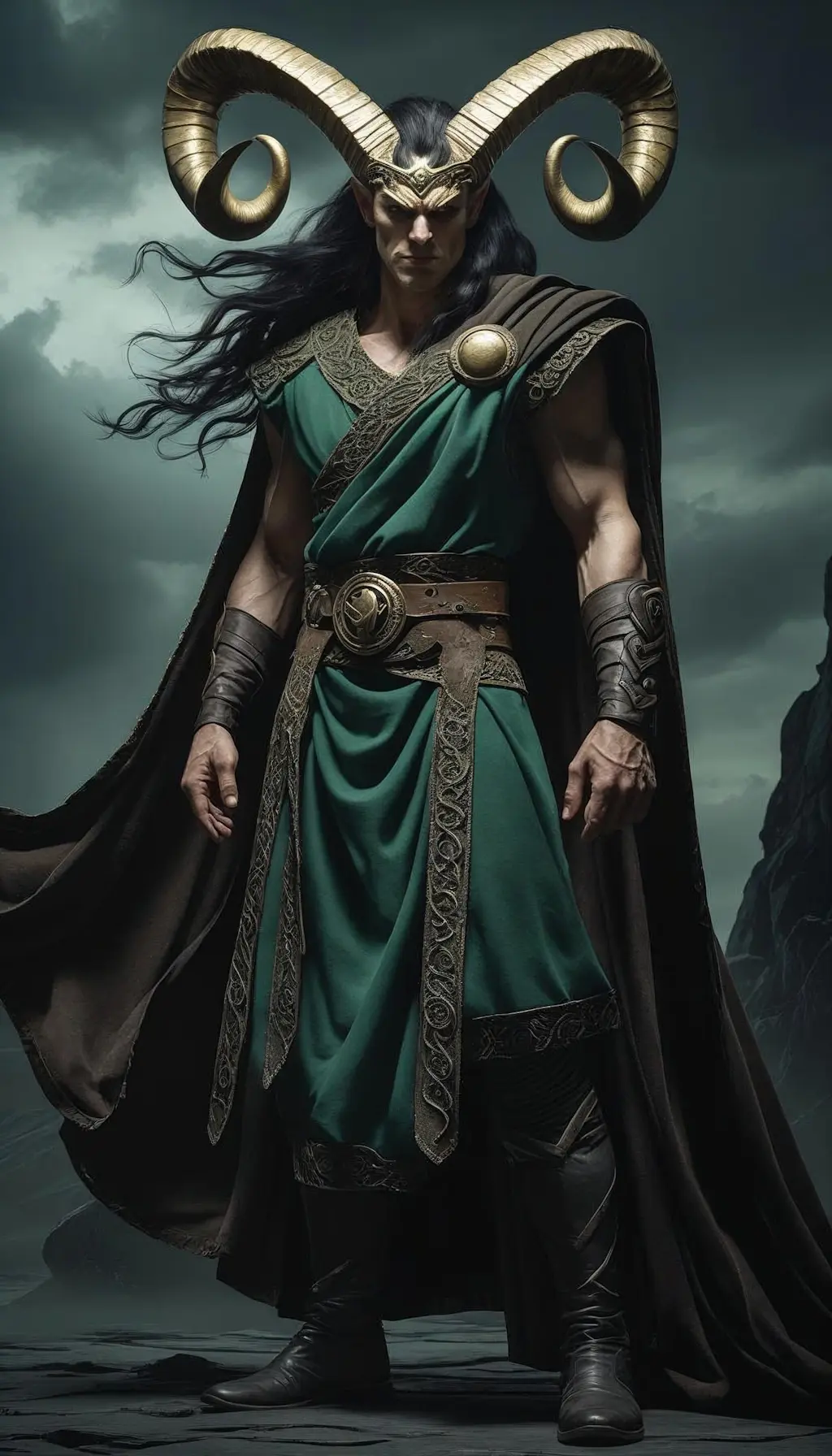 Loki, dieu du mensonge et de la traitrise dans la nuit du ragnarok