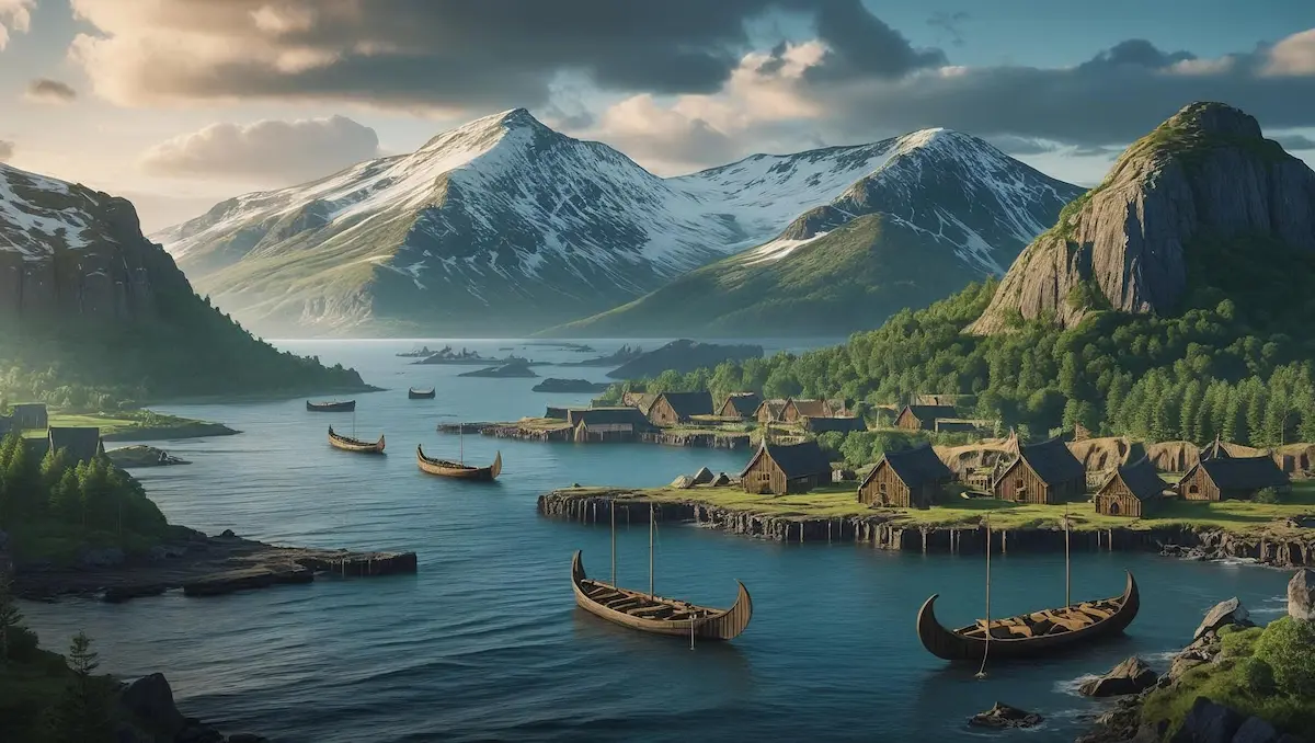 Midgard est le monde des mortels, vaste et fragile, un cercle de terres et de mers entouré par l’océan sans fin. Son nom signifie littéralement « l’enceinte du milieu », car il est situé au centre des Neuf Royaumes, protégé du chaos extérieur par une frontière divine.