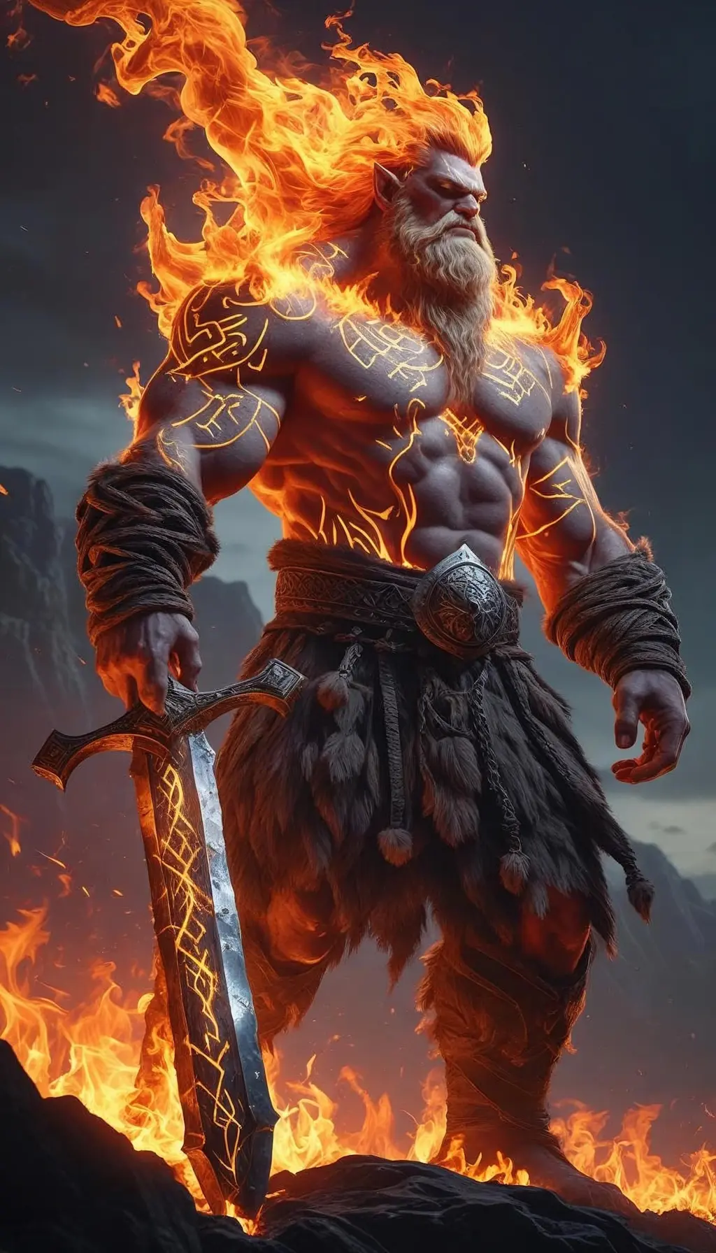 SURTR, roi des geants de feu dans la nuit du ragnarok
