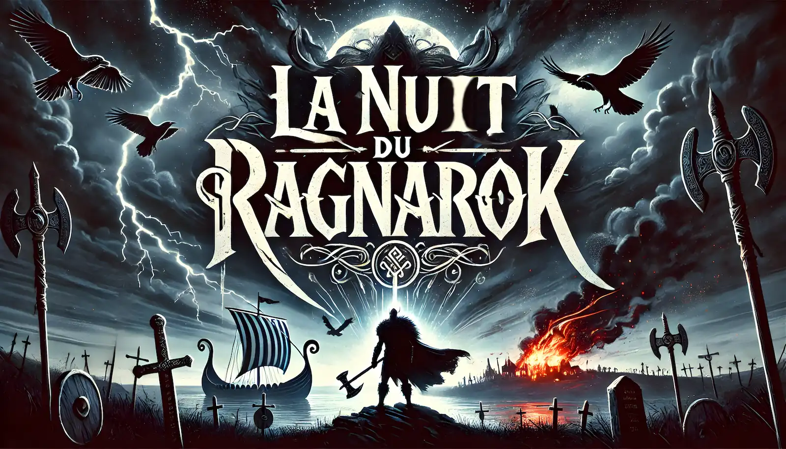 bandeau la nuit du RagnarökRoman fantasy viking La Nuit du Ragnarök, saga épique inspirée de la mythologie nordique et du Ragnarök